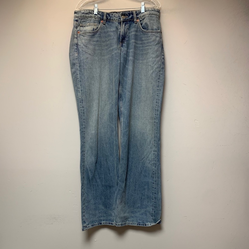 Zara Straight Leg Jeans Womens Size 8 Light Blue Excellent High Rise 100% Cotton